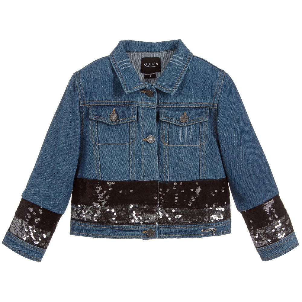 Guess - Girls Blue Denim Jacket  | Childrensalon