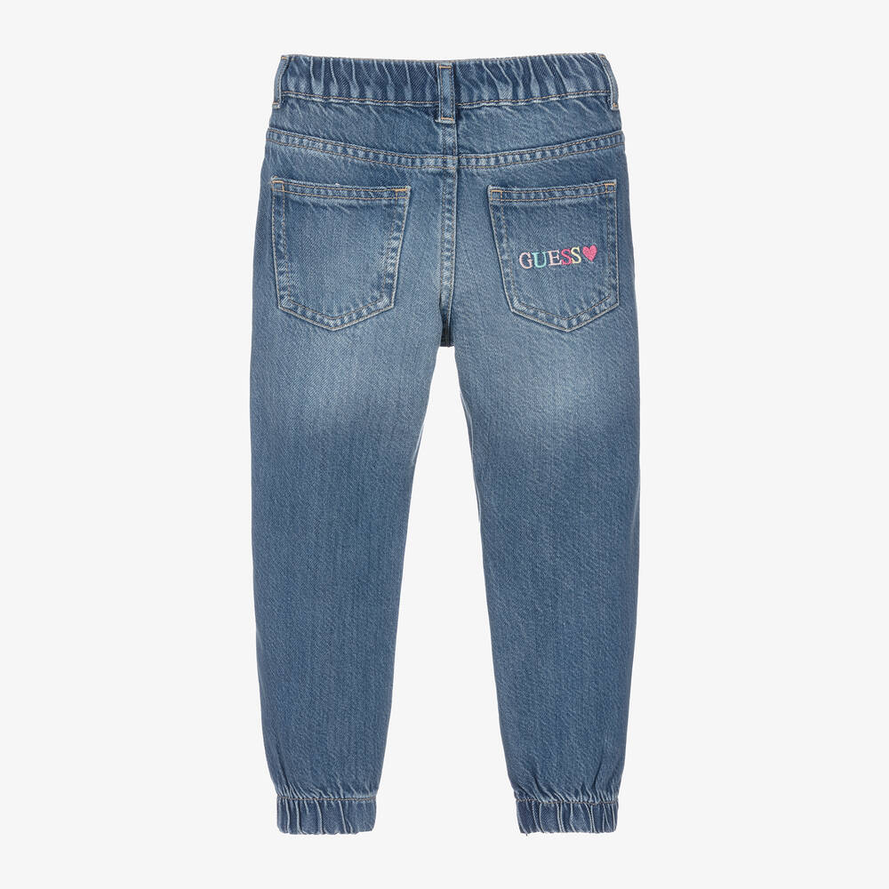 Guess-جينز قطن وليوسيل دنيم لون أزرق للبنات | Childrensalon Outlet