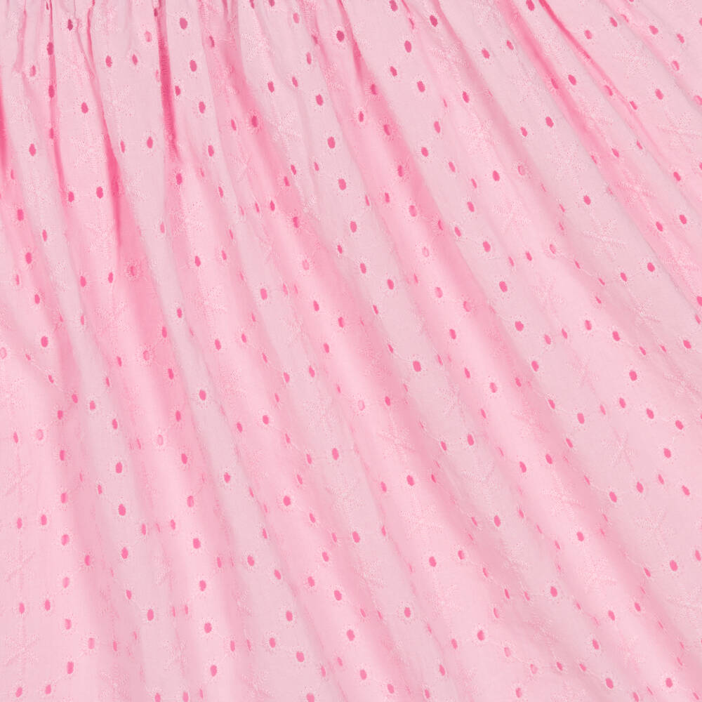 Guess-Girls Blue Denim & Pink Broderie Dress | Childrensalon Outlet