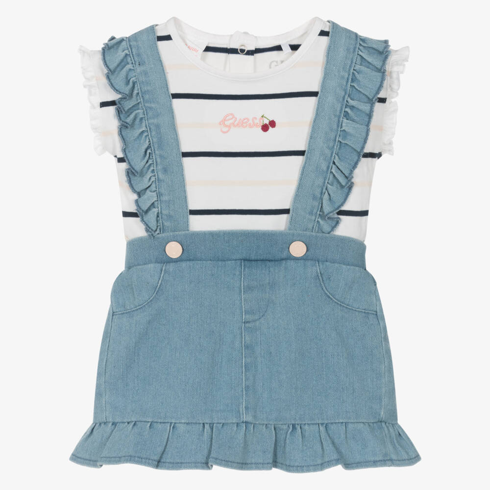 Guess-Girls Blue Denim Skirt Ensemble | Childrensalon Outlet