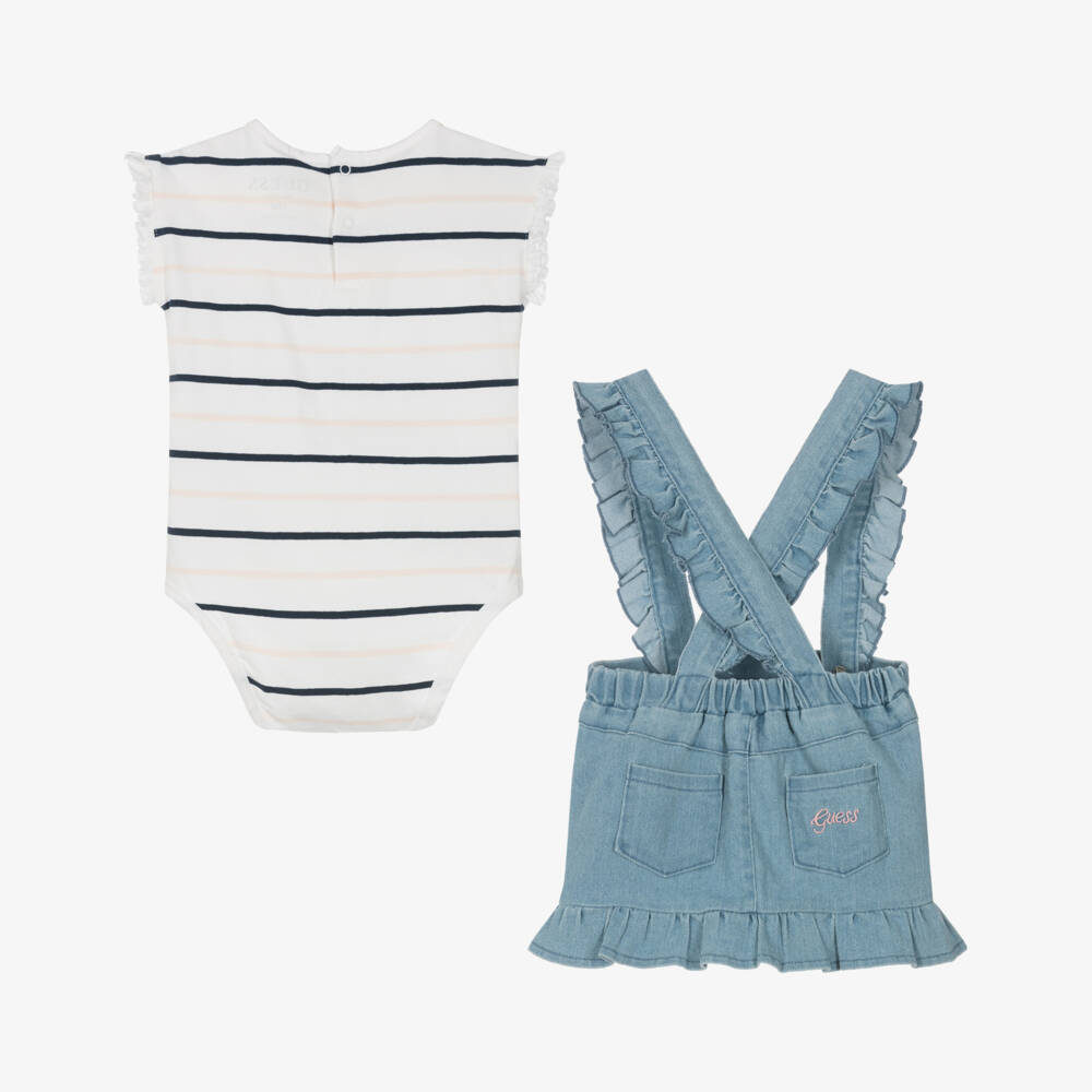 Guess-Girls Blue Denim Skirt Ensemble | Childrensalon Outlet