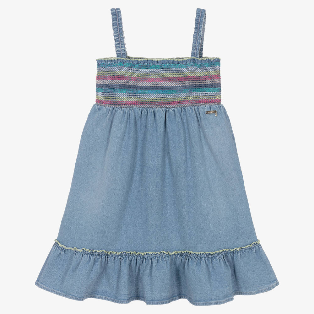 Guess - Girls Blue Denim Sundress | Childrensalon