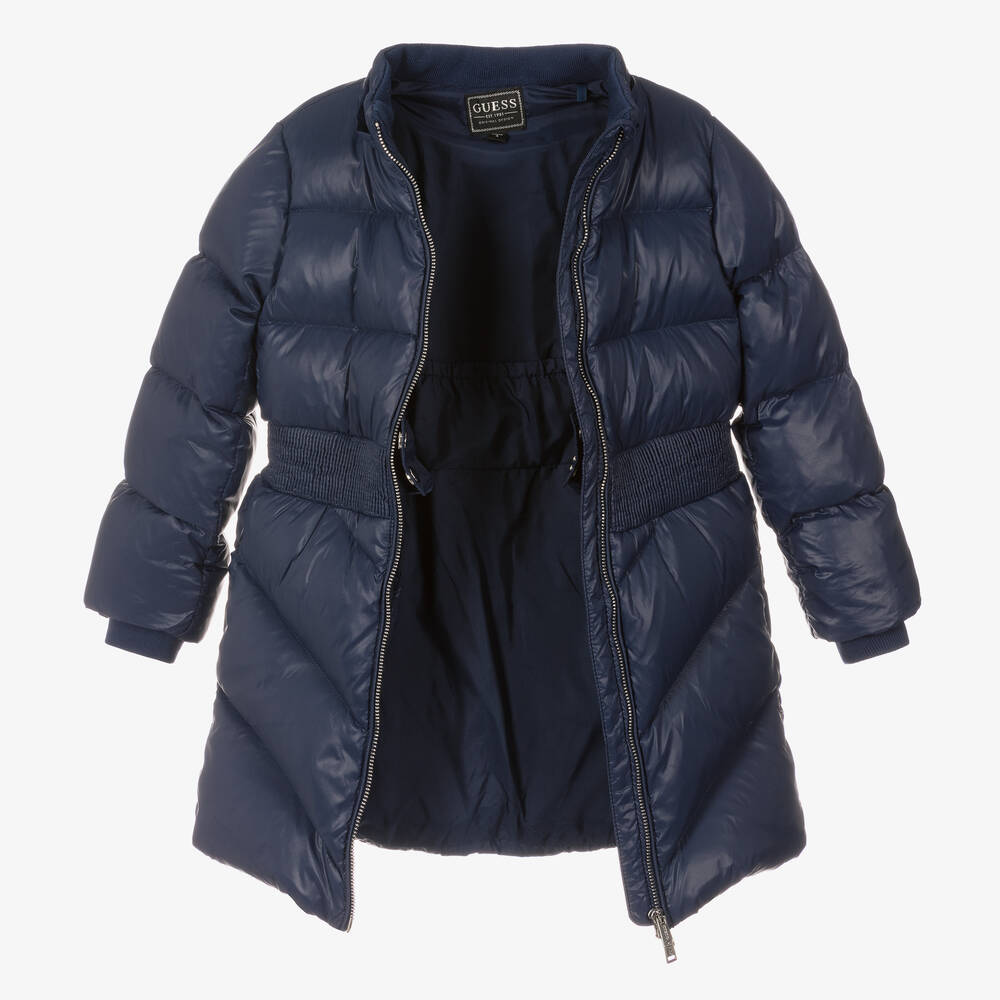Guess-Girls Blue Down Padded Coat | Childrensalon Outlet