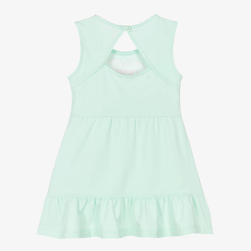 Guess-Girls Blue Heart Pattern Jersey Frock | Childrensalon Outlet