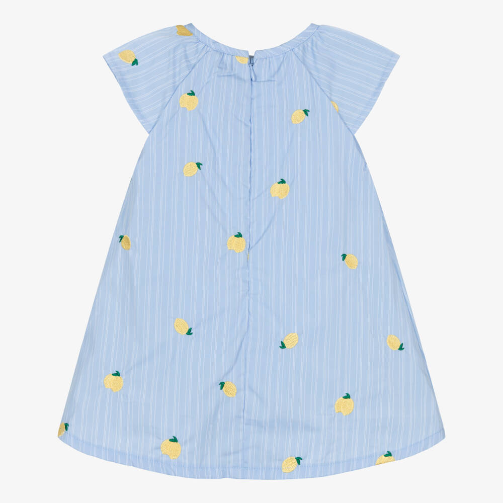 Guess-Girls Blue Lemon Pattern Frock | Childrensalon Outlet