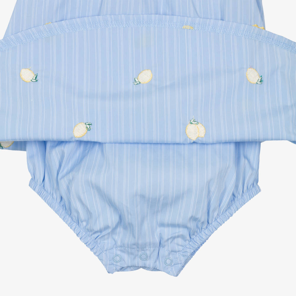 Guess-Girls Blue Lemon Pattern Frock | Childrensalon Outlet