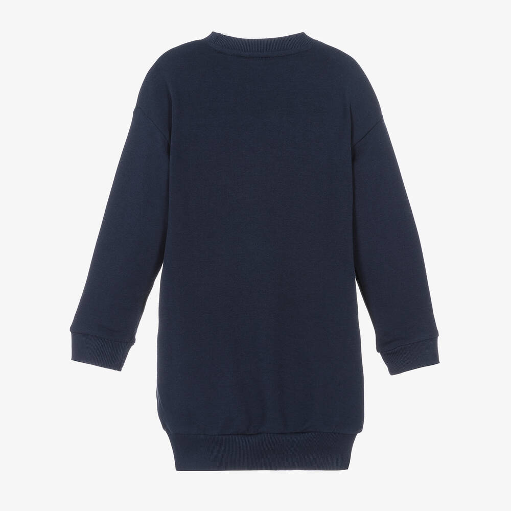 Guess Girls Blue Triangle Sweatshirt Dress Childrensalon Outlet