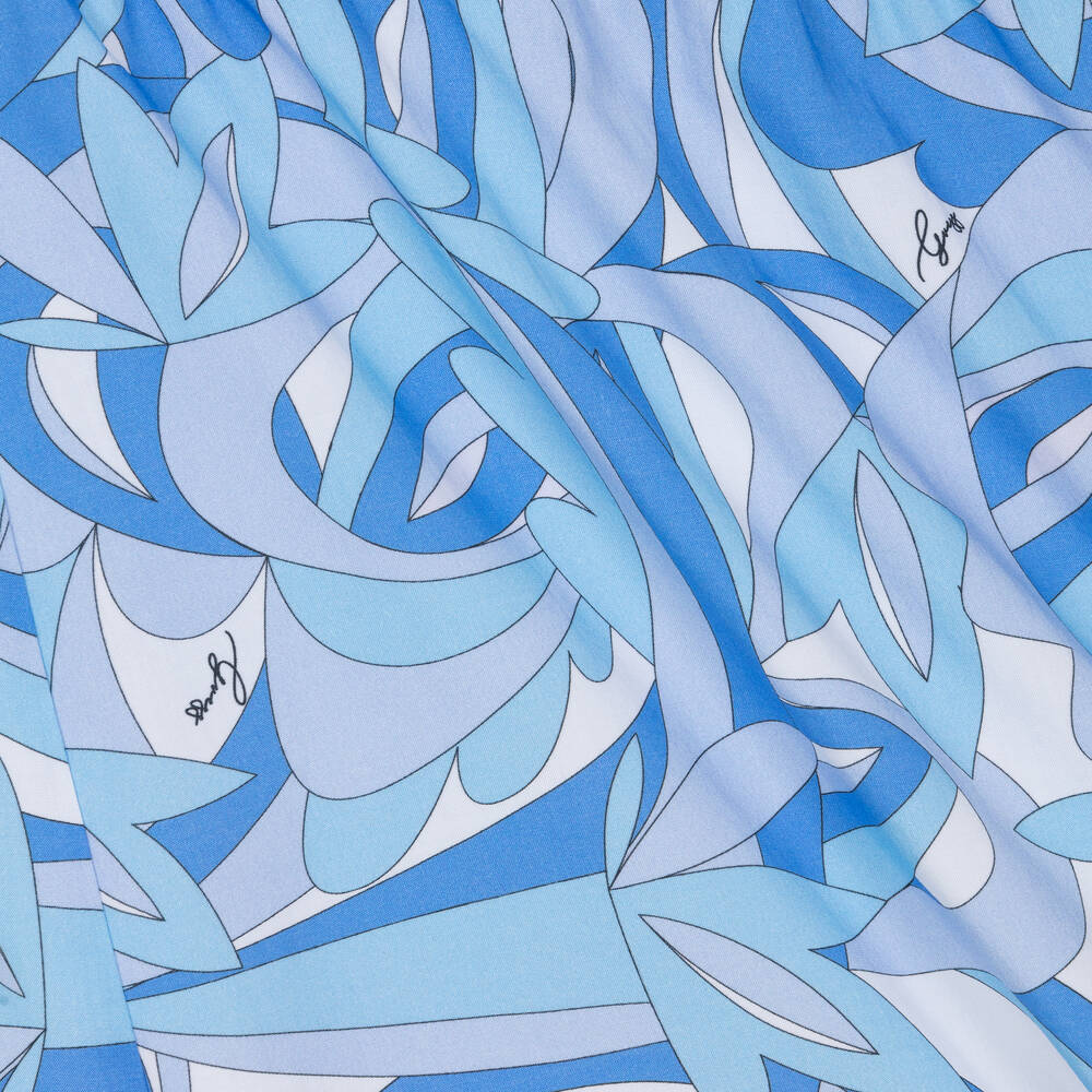 Guess-Girls Blue & White Viscose Dress | Childrensalon Outlet