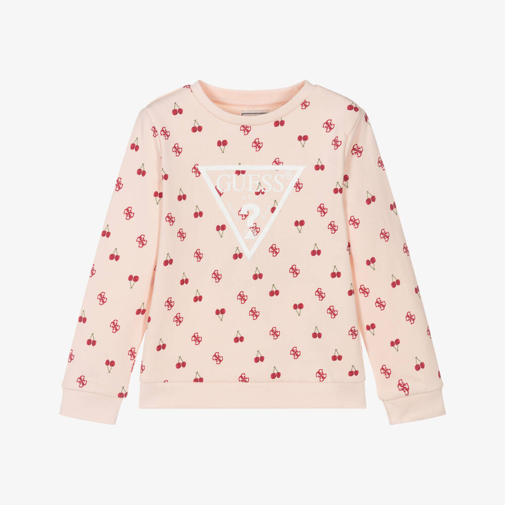 Guess-Girls Blush Cherry Motif Sweater | Childrensalon Outlet