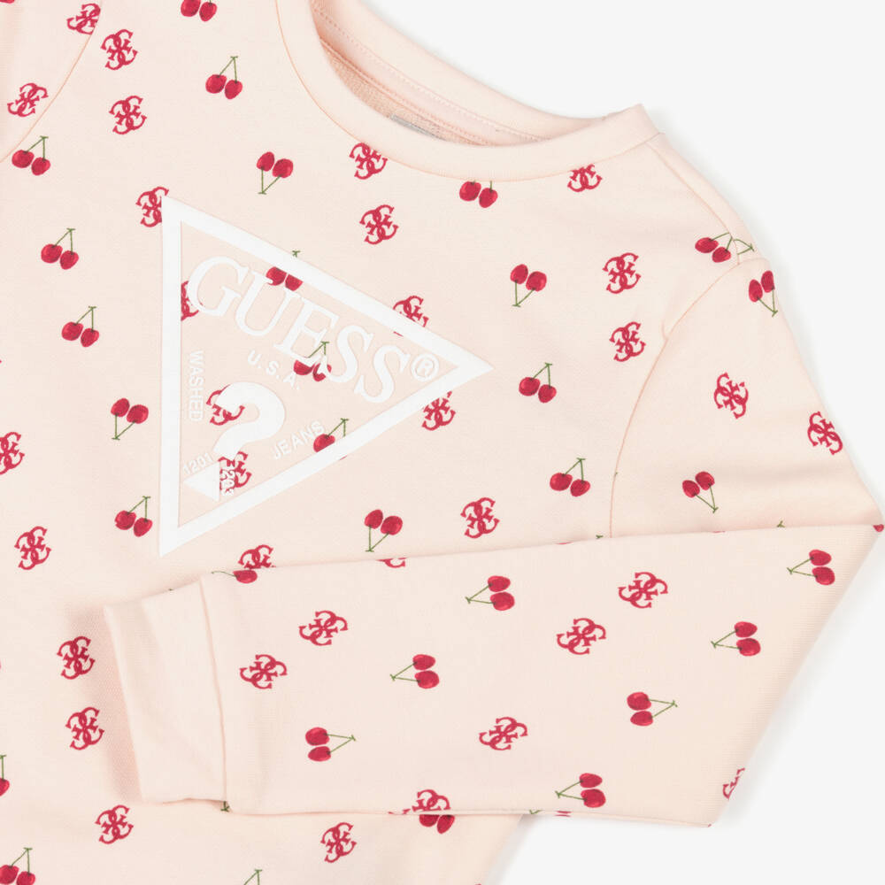 Guess-Girls Blush Cherry Motif Sweater | Childrensalon Outlet