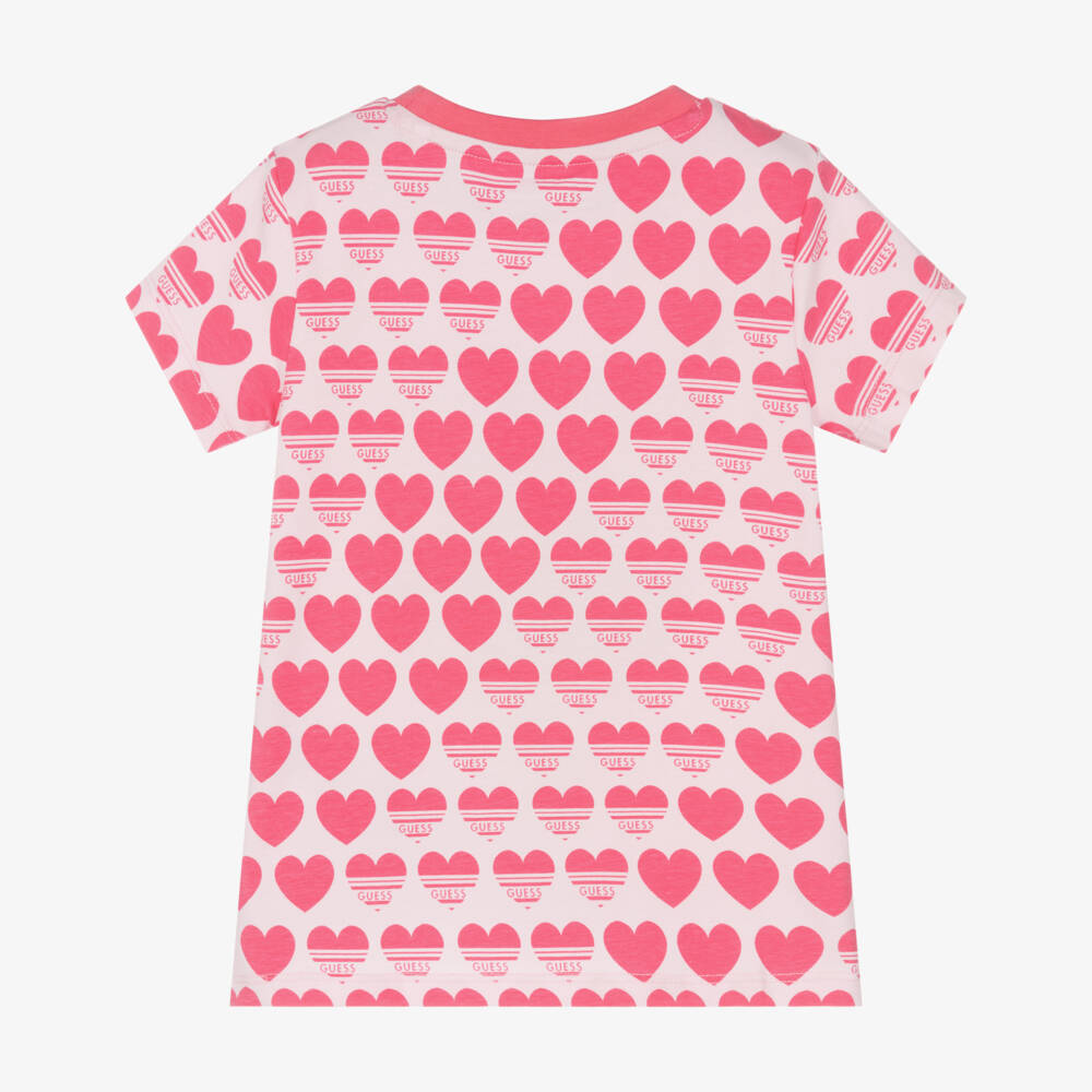 Guess-Girls Blush Heart Emblem Tee | Childrensalon Outlet