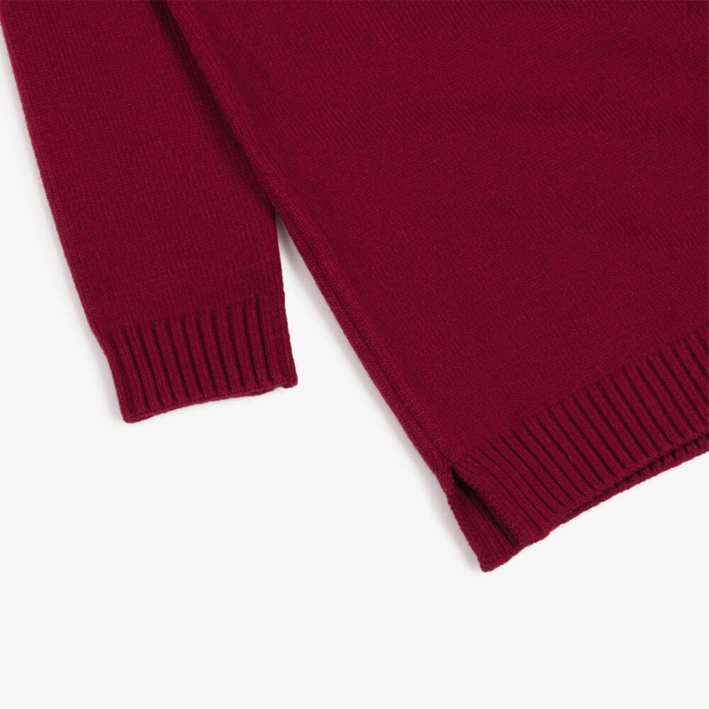 Guess-Girls Burgundy Red Sweater Dress with Teddy Bear | Childrensalon Outlet