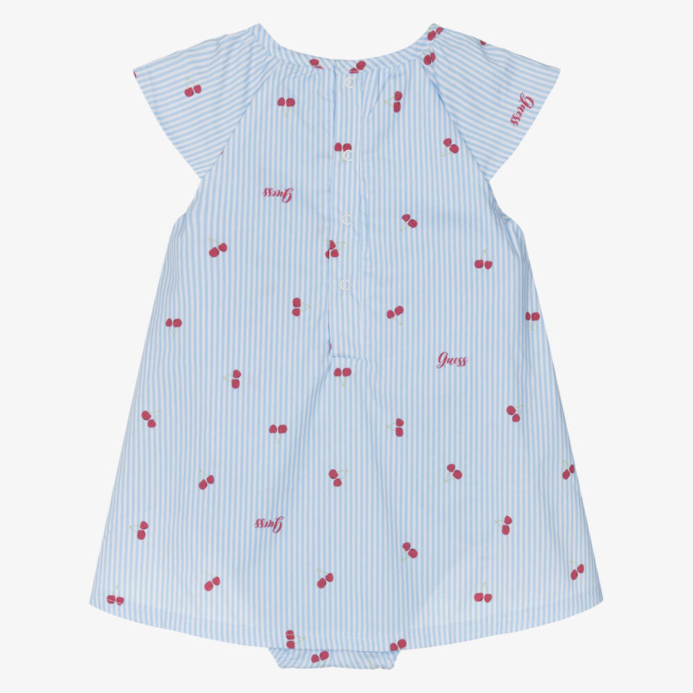 Guess-Girls' Cherry-Striped Blue Dress | Childrensalon Outlet