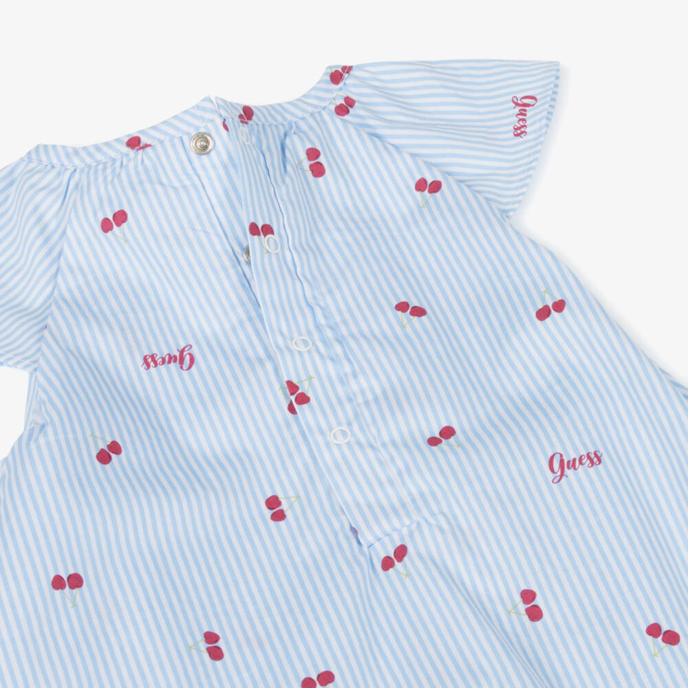 Guess-Girls' Cherry-Striped Blue Dress | Childrensalon Outlet