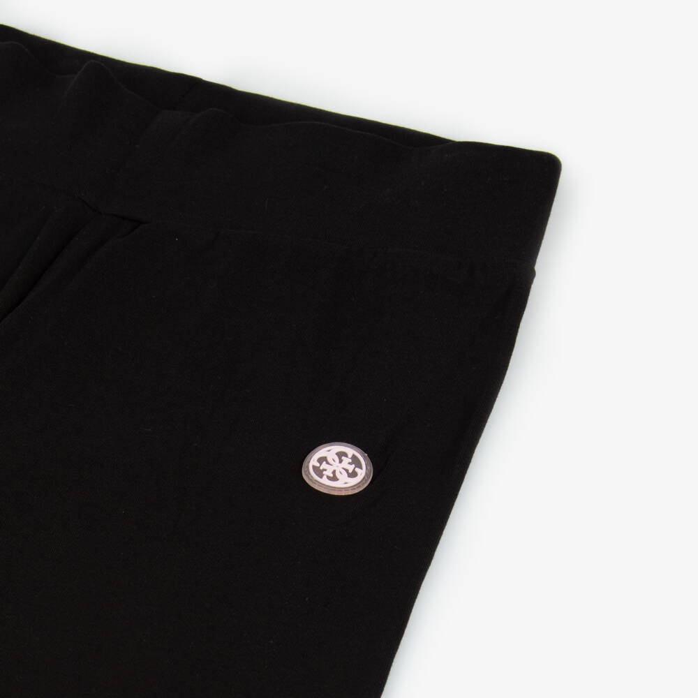 Guess-Girls Classic Black Stretch Leggings | Childrensalon Outlet