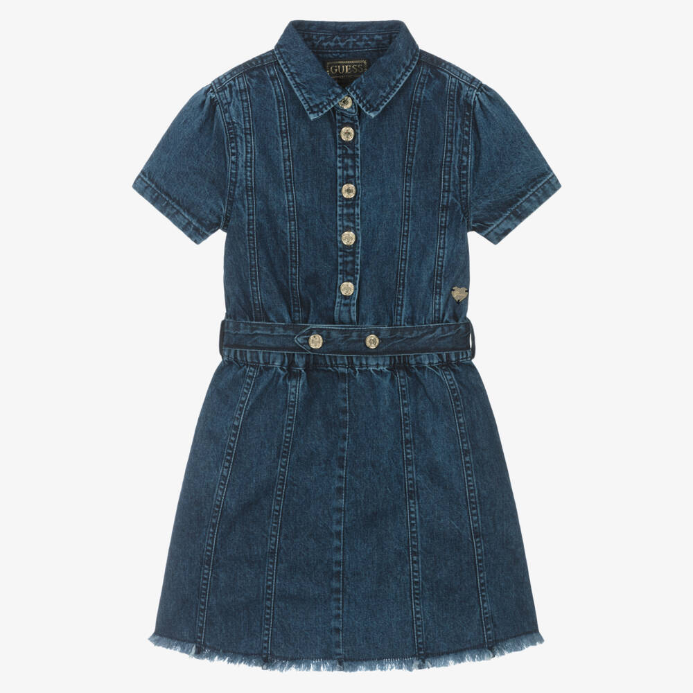 Guess-Girls Classic Indigo Denim Frock | Childrensalon Outlet