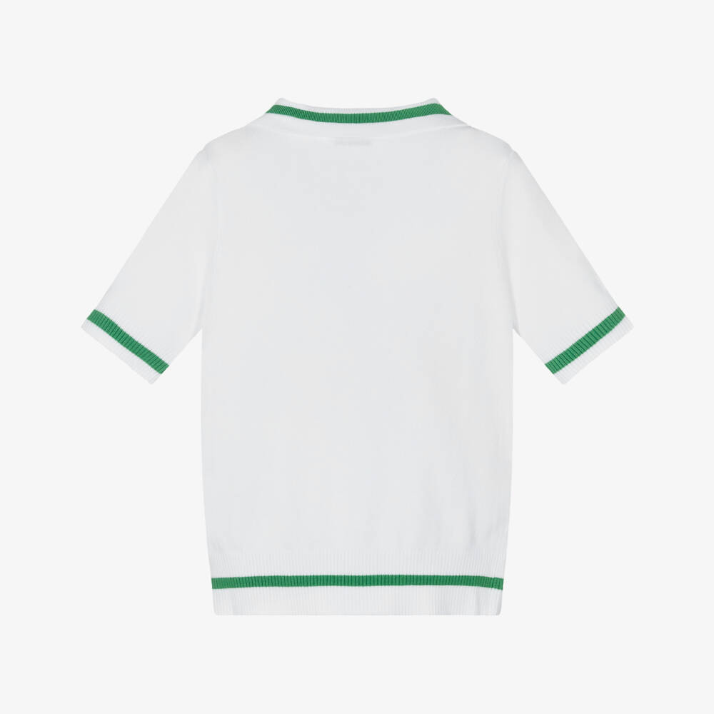 Guess-Классический белый трикотажный топ для девочек | Childrensalon Outlet