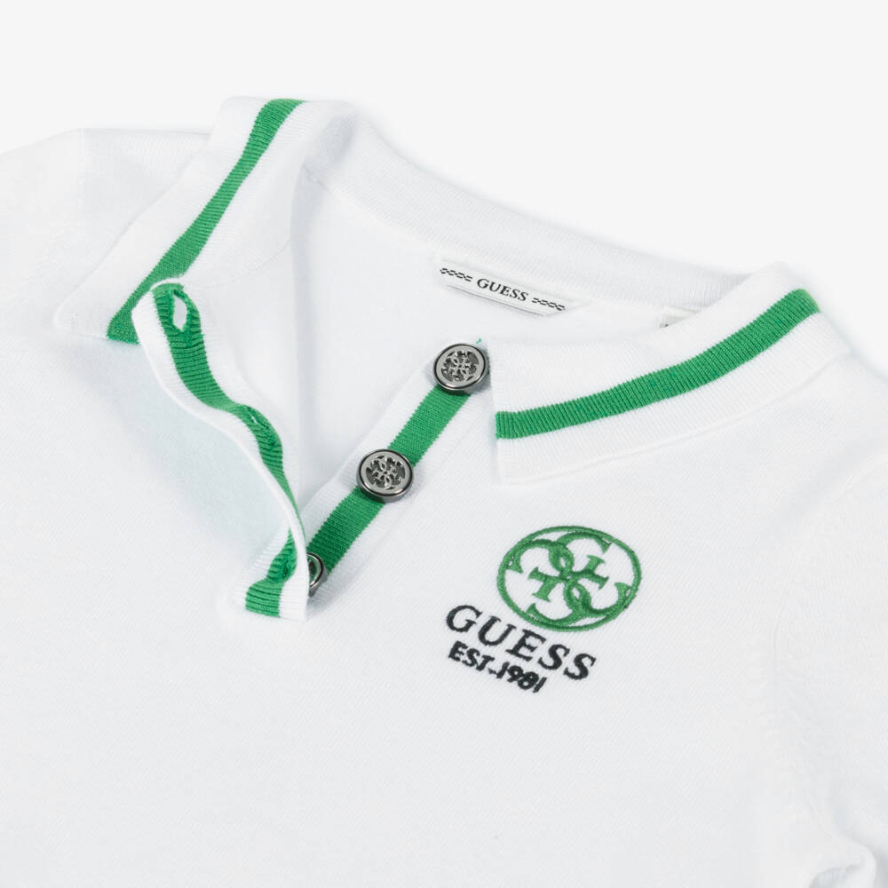 Guess-Классический белый трикотажный топ для девочек | Childrensalon Outlet