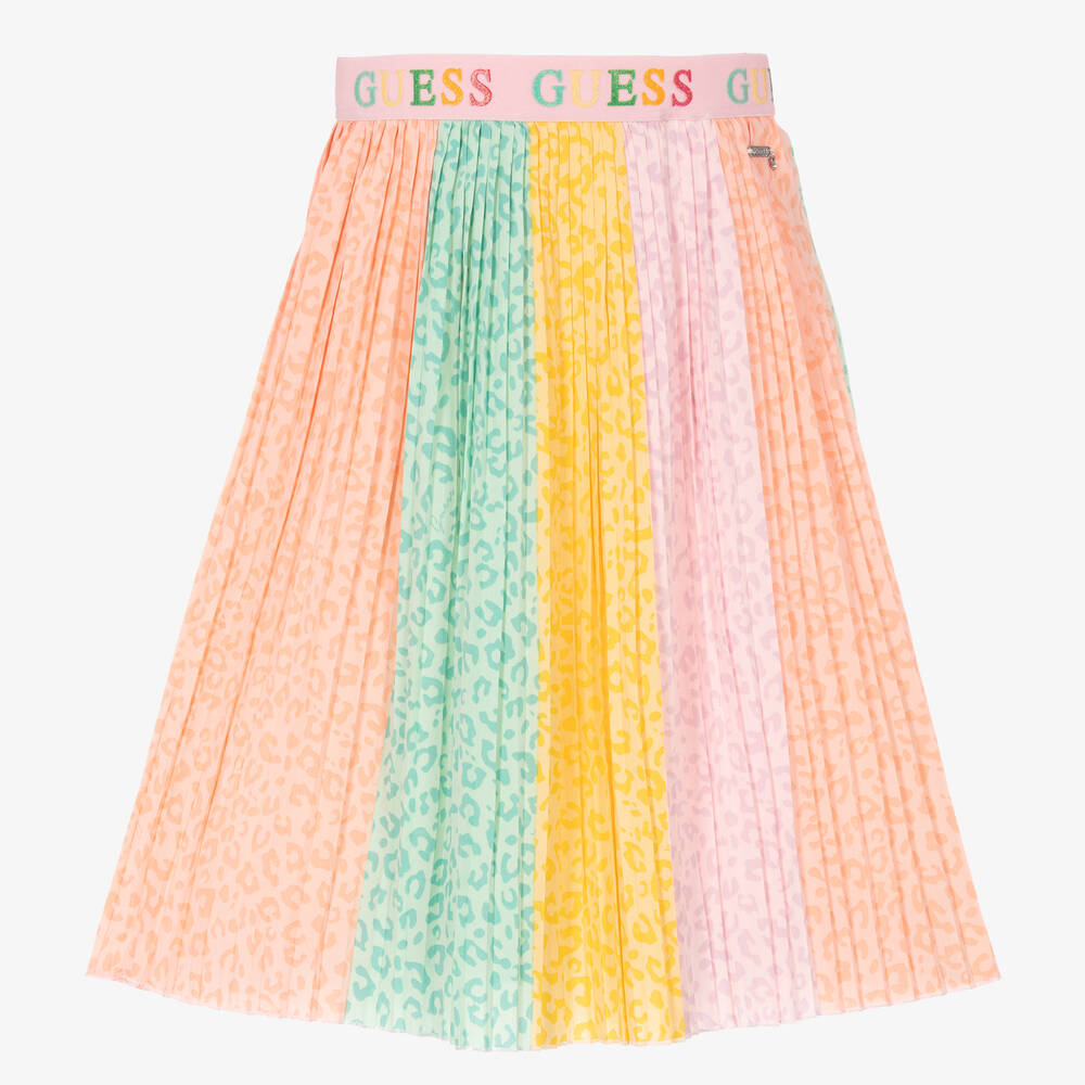 Guess - Разноцветная плиссированная юбка для девочек | Childrensalon
