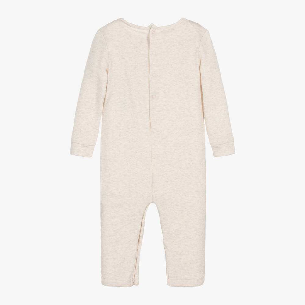 Guess-أفرول رومبر أطفال بناتي قطن جيرسي لون بيج | Childrensalon Outlet