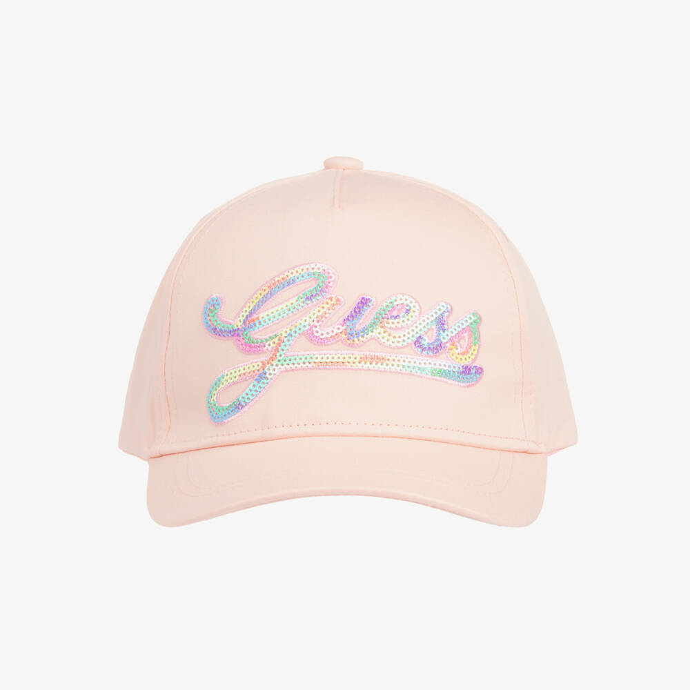 Guess-Girls Cotton Cap with Sequin Sparkle | Childrensalon Outlet
