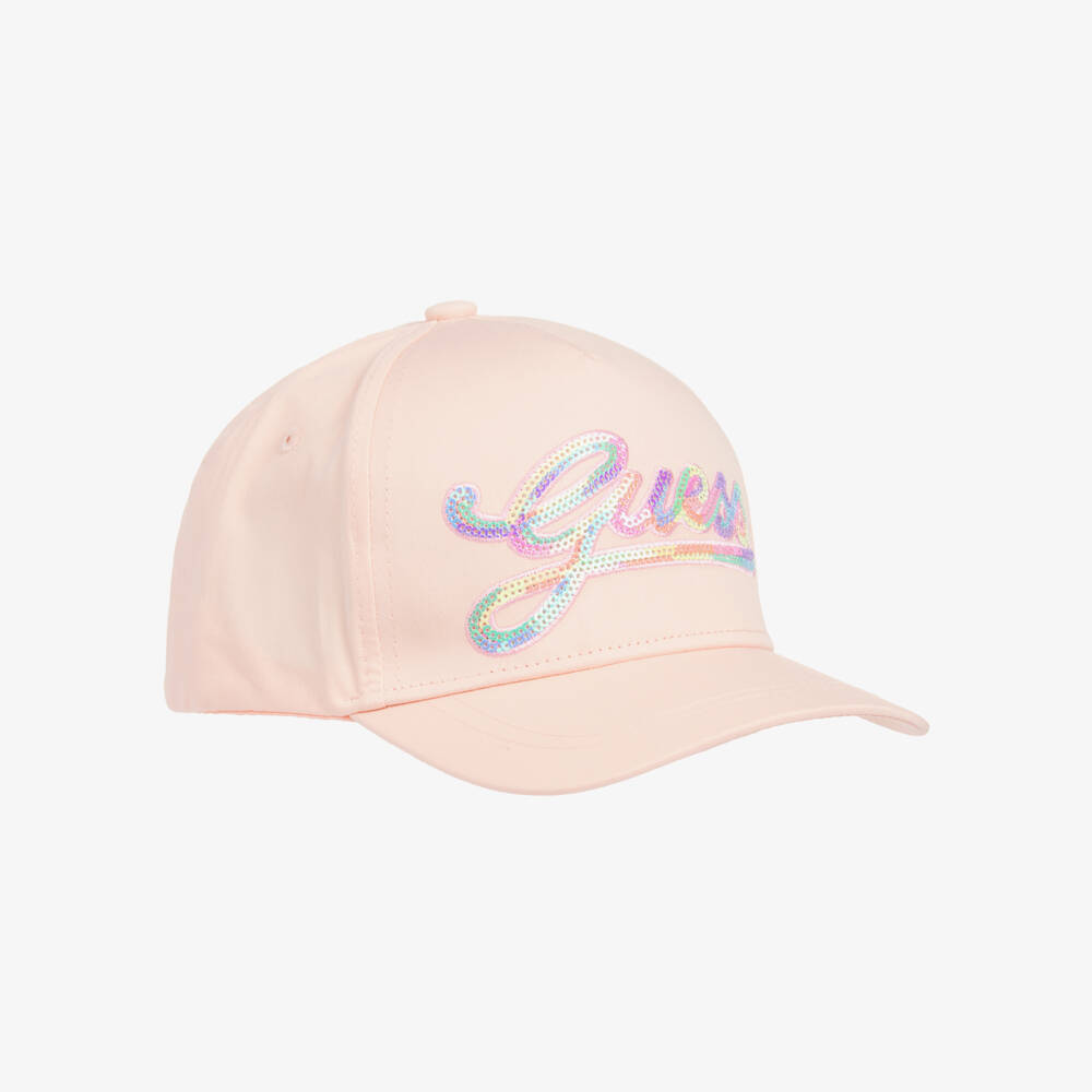 Guess-Girls Cotton Cap with Sequin Sparkle | Childrensalon Outlet