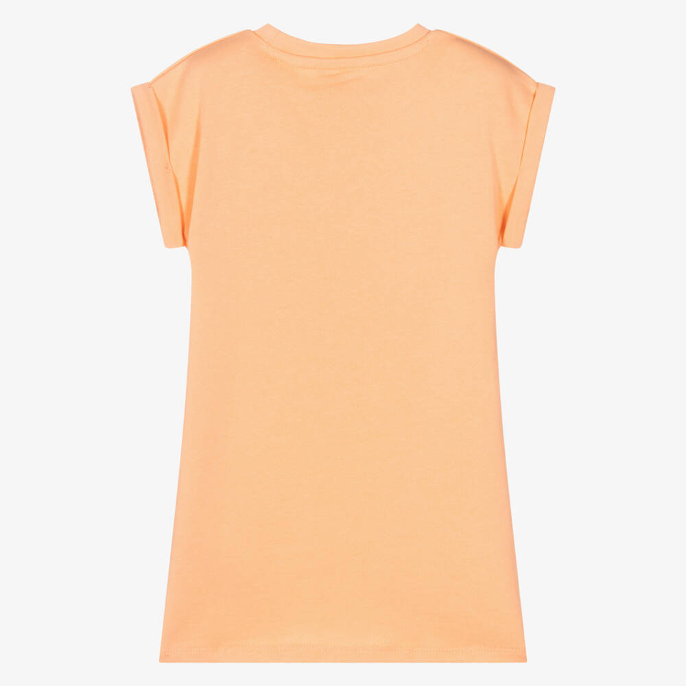 Guess-Girls Cotton Comfort Orange Frock | Childrensalon Outlet