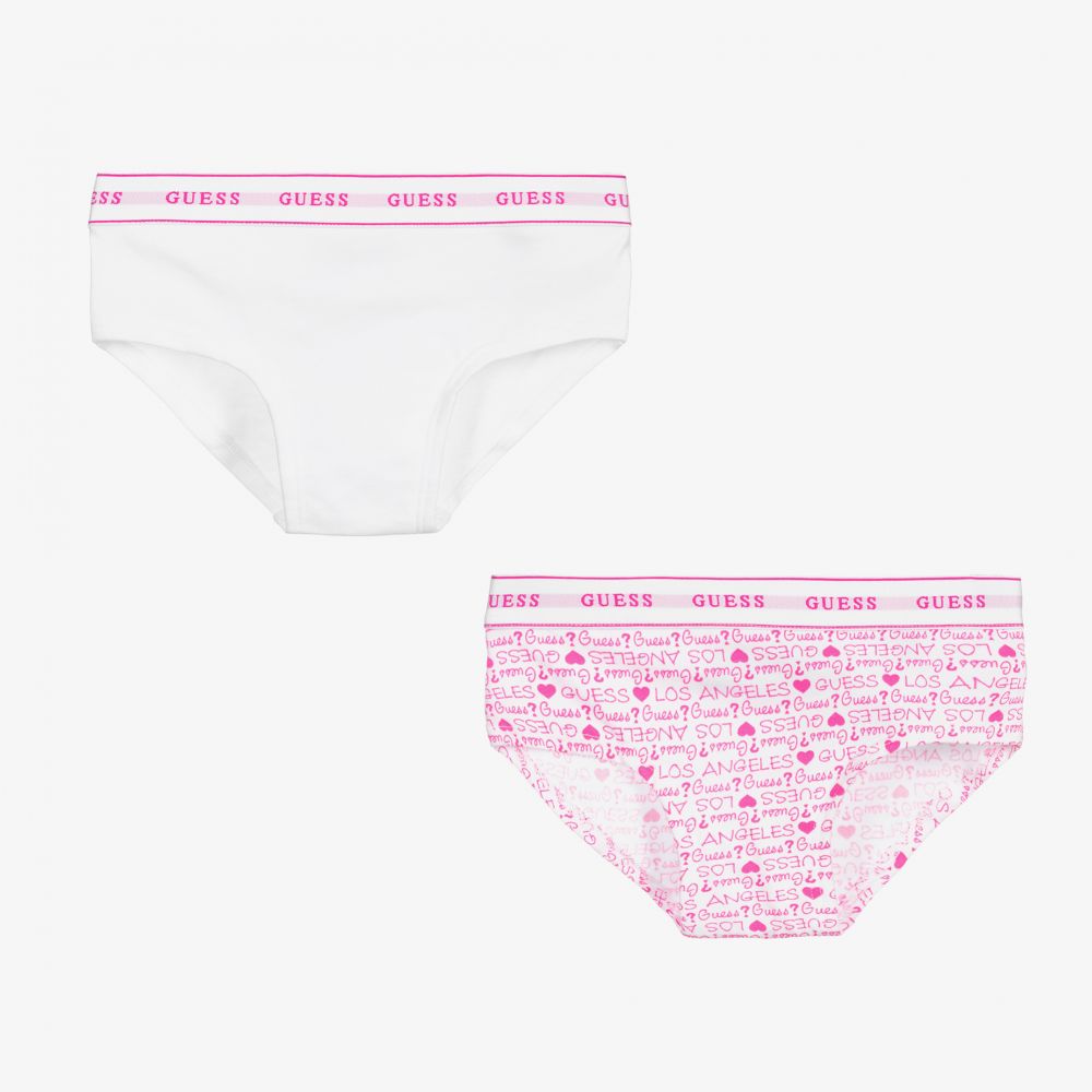 Guess - Girls Cotton Knickers (2 Pack) | Childrensalon