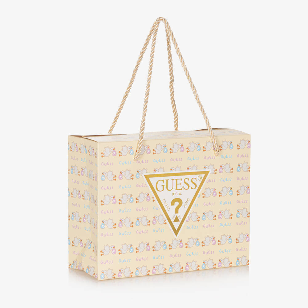 Guess-Girls Cozy Beige Cotton Ensemble | Childrensalon Outlet