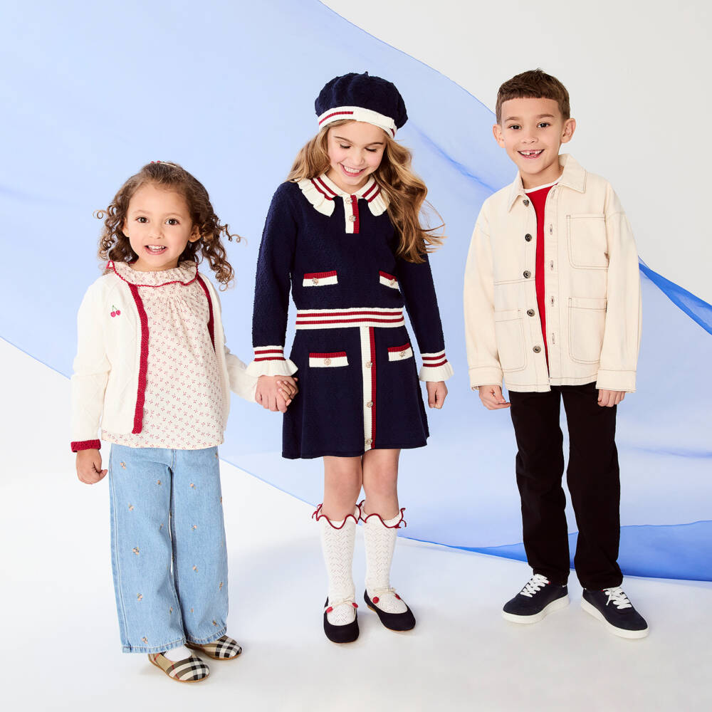 Guess-Girls Cream Cherry Knit Sweater | Childrensalon Outlet