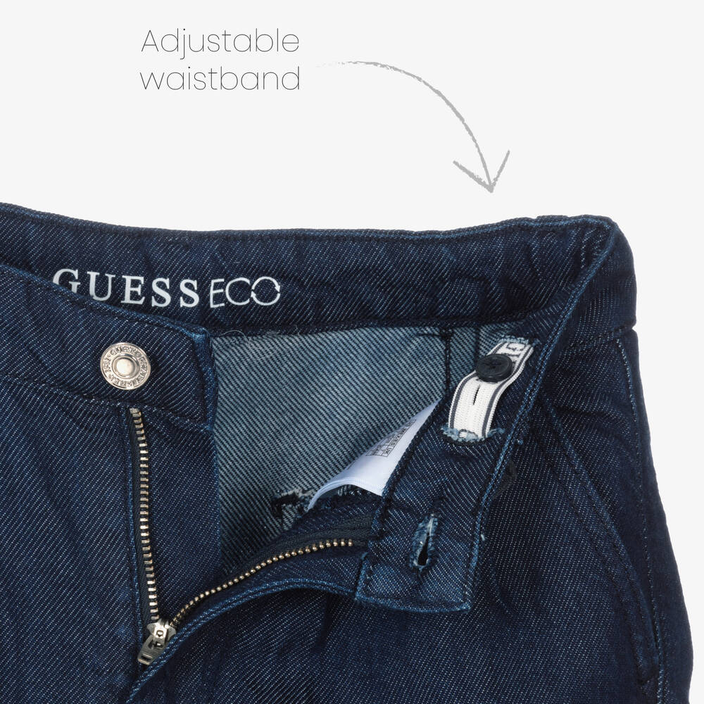 Guess Short en jean bleu fonc fille Childrensalon Outlet
