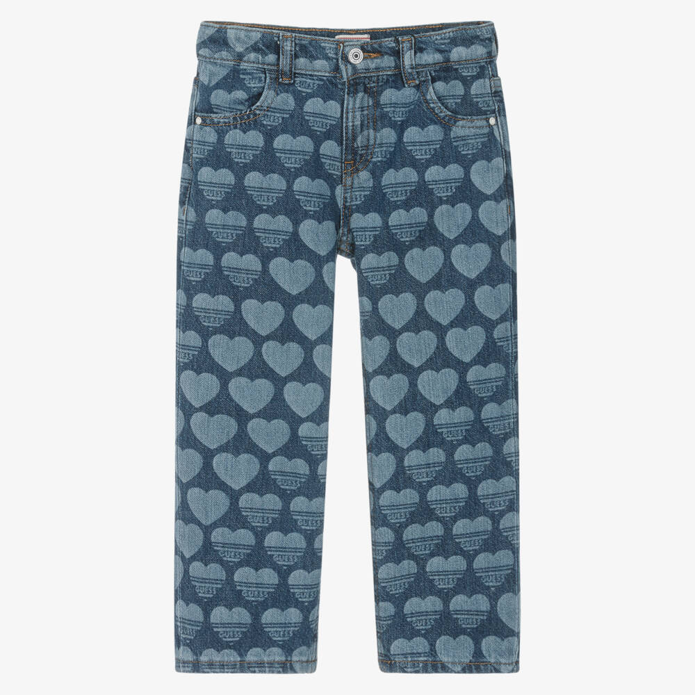 Guess-Girls Denim Charm Heart Jeans | Childrensalon Outlet