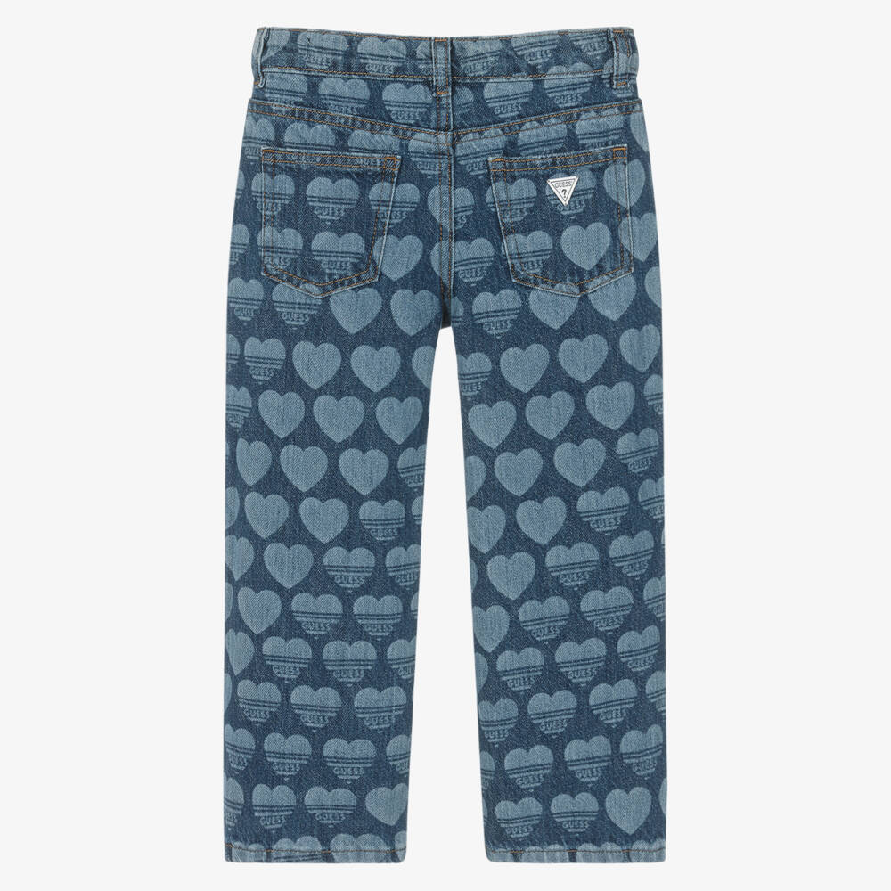Guess-Girls Denim Charm Heart Jeans | Childrensalon Outlet