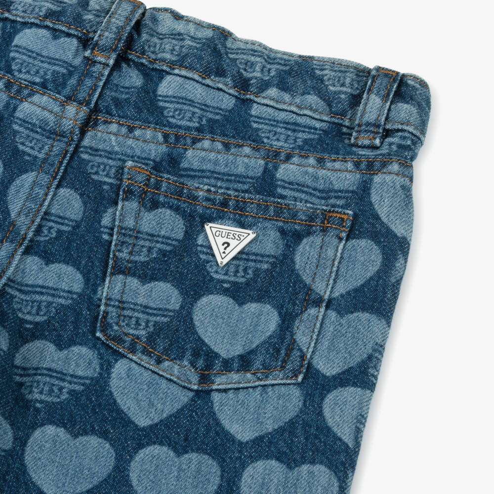 Guess-Girls Denim Charm Heart Jeans | Childrensalon Outlet