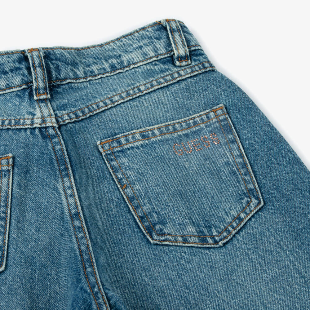 Guess-Girls Denim Flared Leg Trousers | Childrensalon Outlet