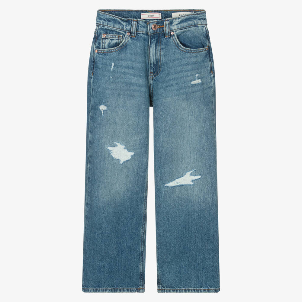 Guess-Girls Denim Flared Leg Trousers | Childrensalon Outlet