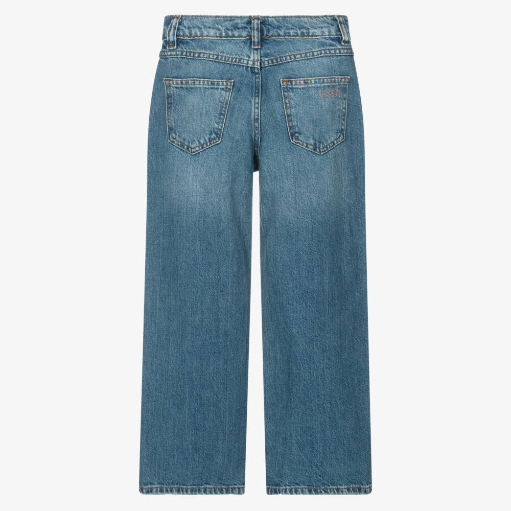 Guess-Girls Denim Flared Leg Trousers | Childrensalon Outlet