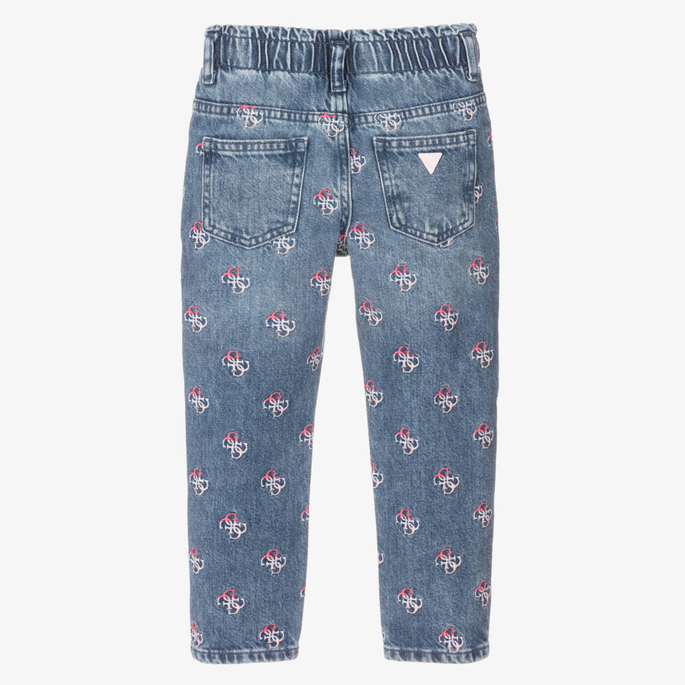 Guess-Girls Denim Jeans with Embroidered Logos | Childrensalon Outlet