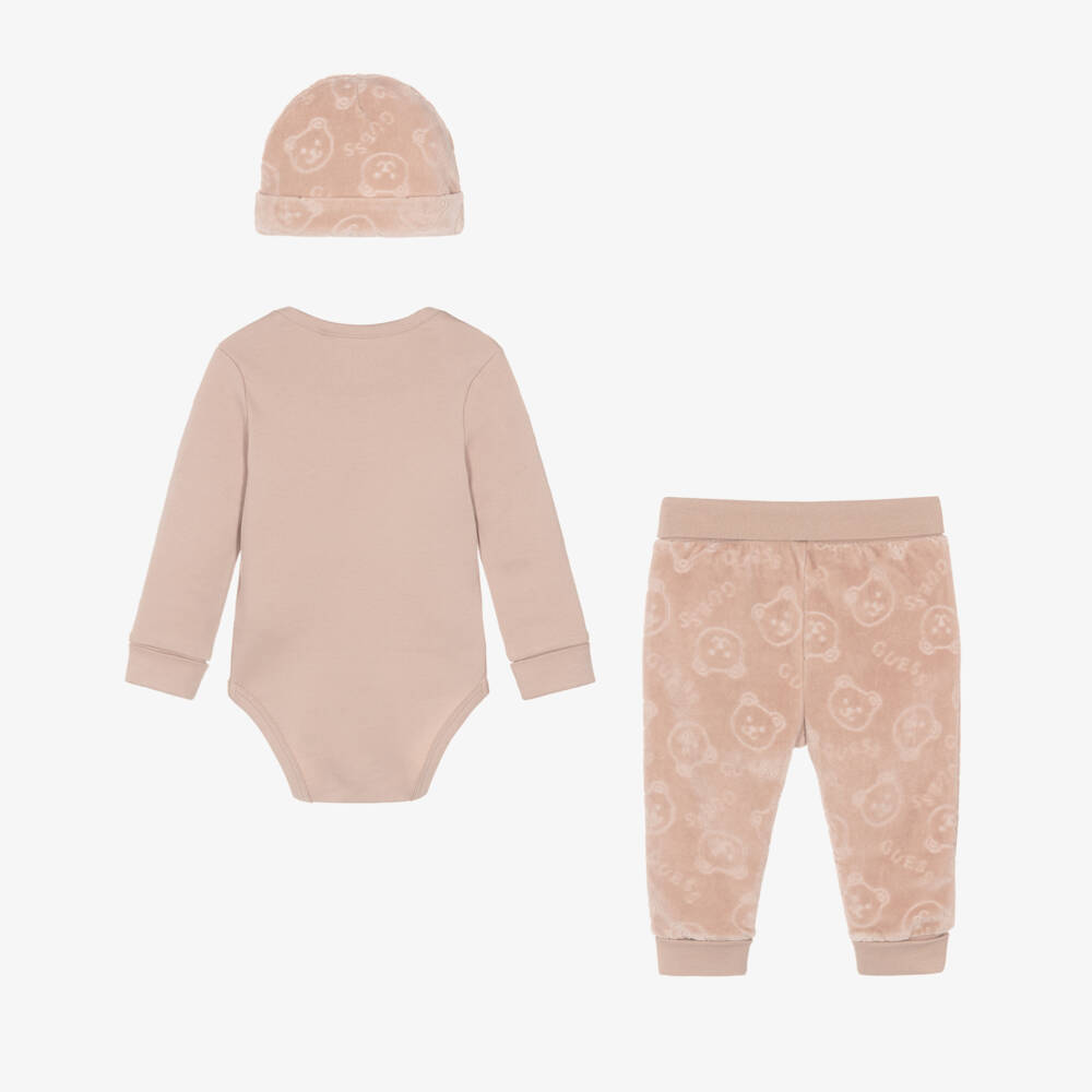 Guess-Girls Dusky Velour Outfit Set | Childrensalon Outlet