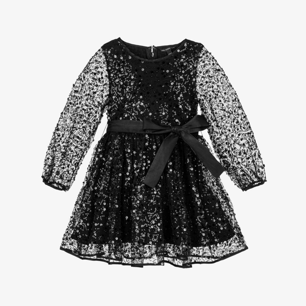 Guess-Элегантное черное платье из тюля для девочек | Childrensalon Outlet