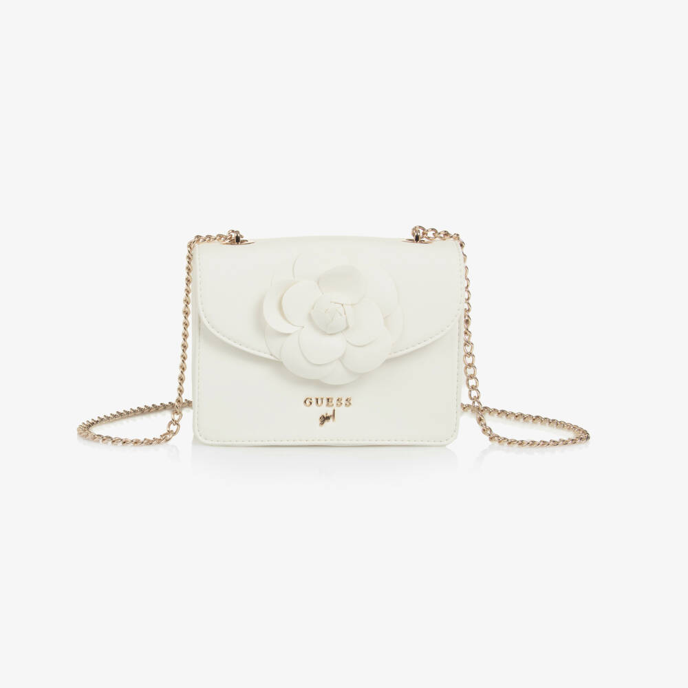 Guess-Girls Elegant Ivory Floral Bag | Childrensalon Outlet