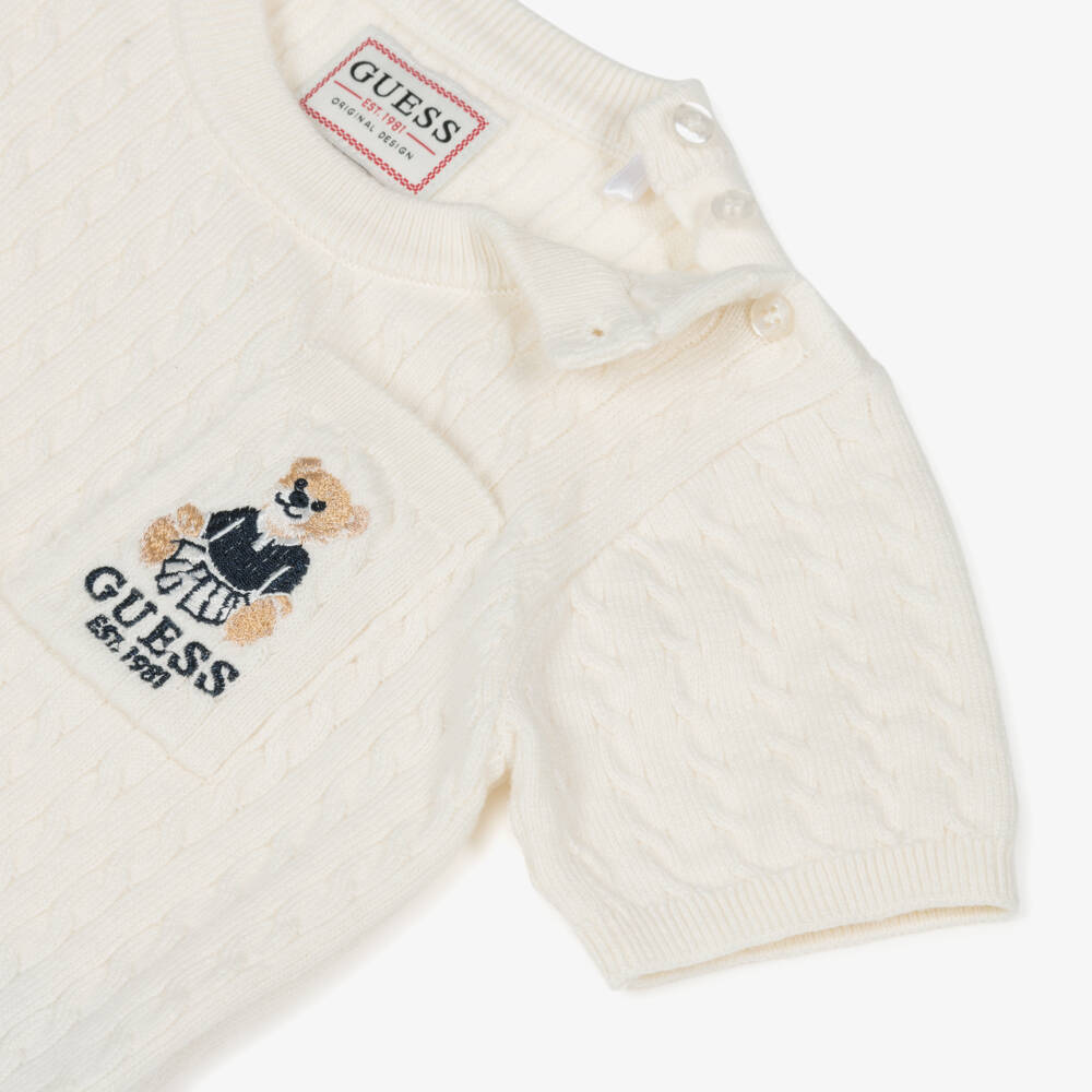 Guess-Girls Elegant Ivory Knit Ensemble | Childrensalon Outlet