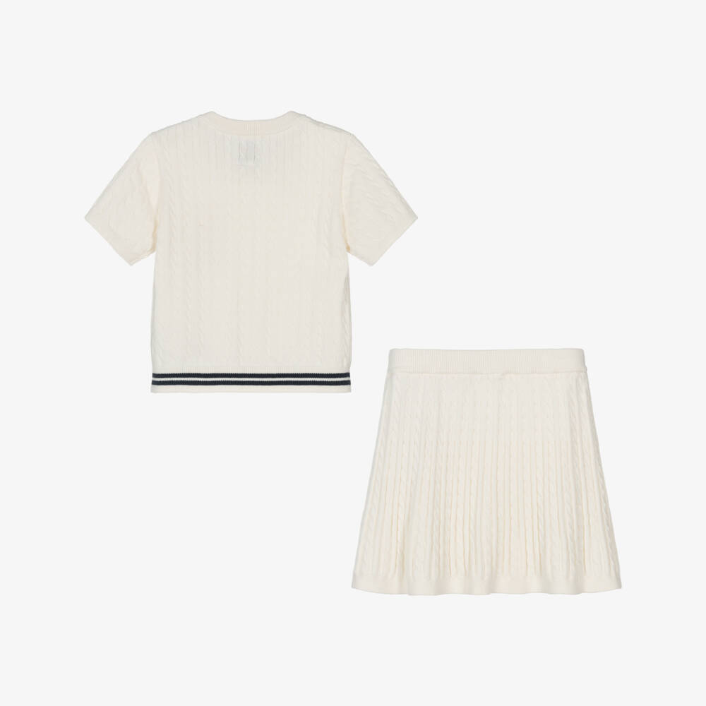Guess-Girls Elegant Ivory Knit Ensemble | Childrensalon Outlet