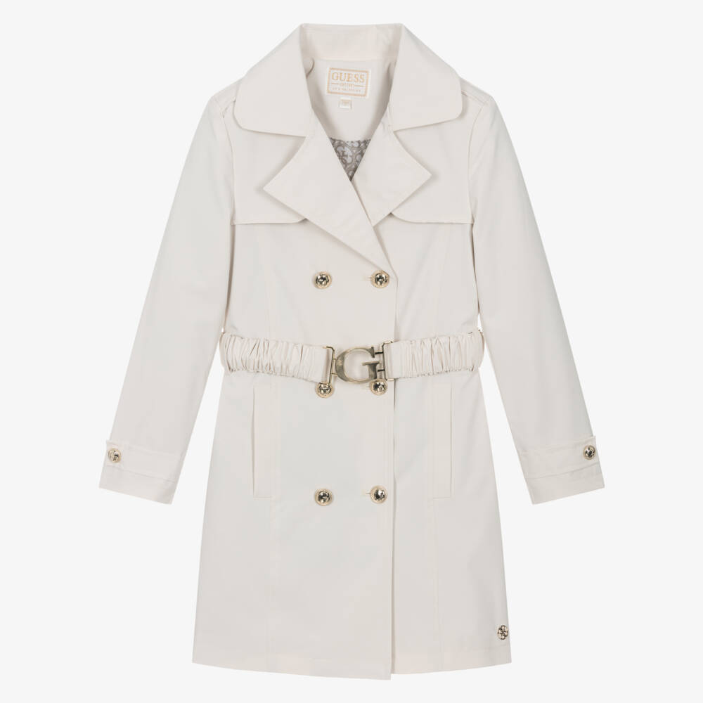 Guess-Girls' Elegant Ivory Overcoat | Childrensalon Outlet