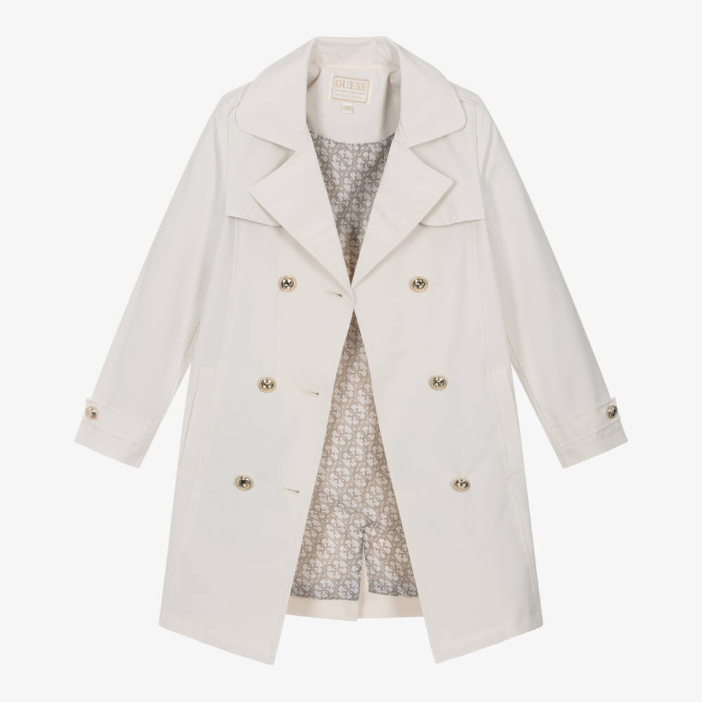Guess-Girls' Elegant Ivory Overcoat | Childrensalon Outlet