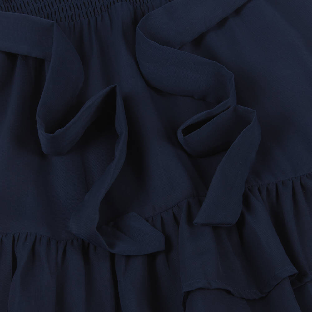 Guess-Girls Elegant Navy Chiffon Gown | Childrensalon Outlet