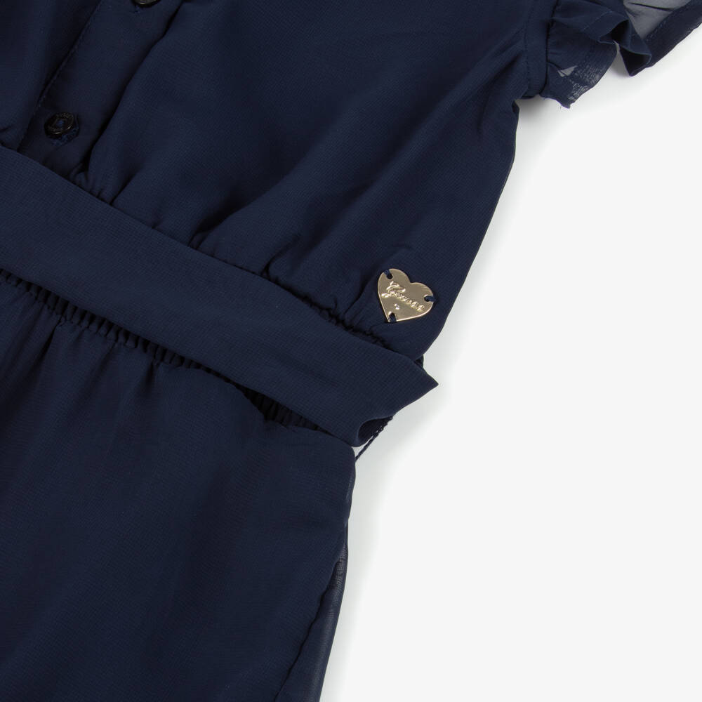Guess-Girls Elegant Navy Chiffon Gown | Childrensalon Outlet
