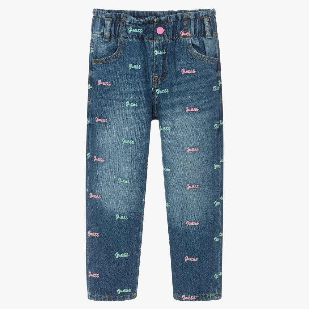 Guess - Jean brodé en denim fille | Childrensalon