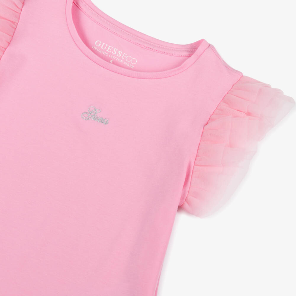 Guess-Girls' Enchanting Pink Tulle Top | Childrensalon Outlet