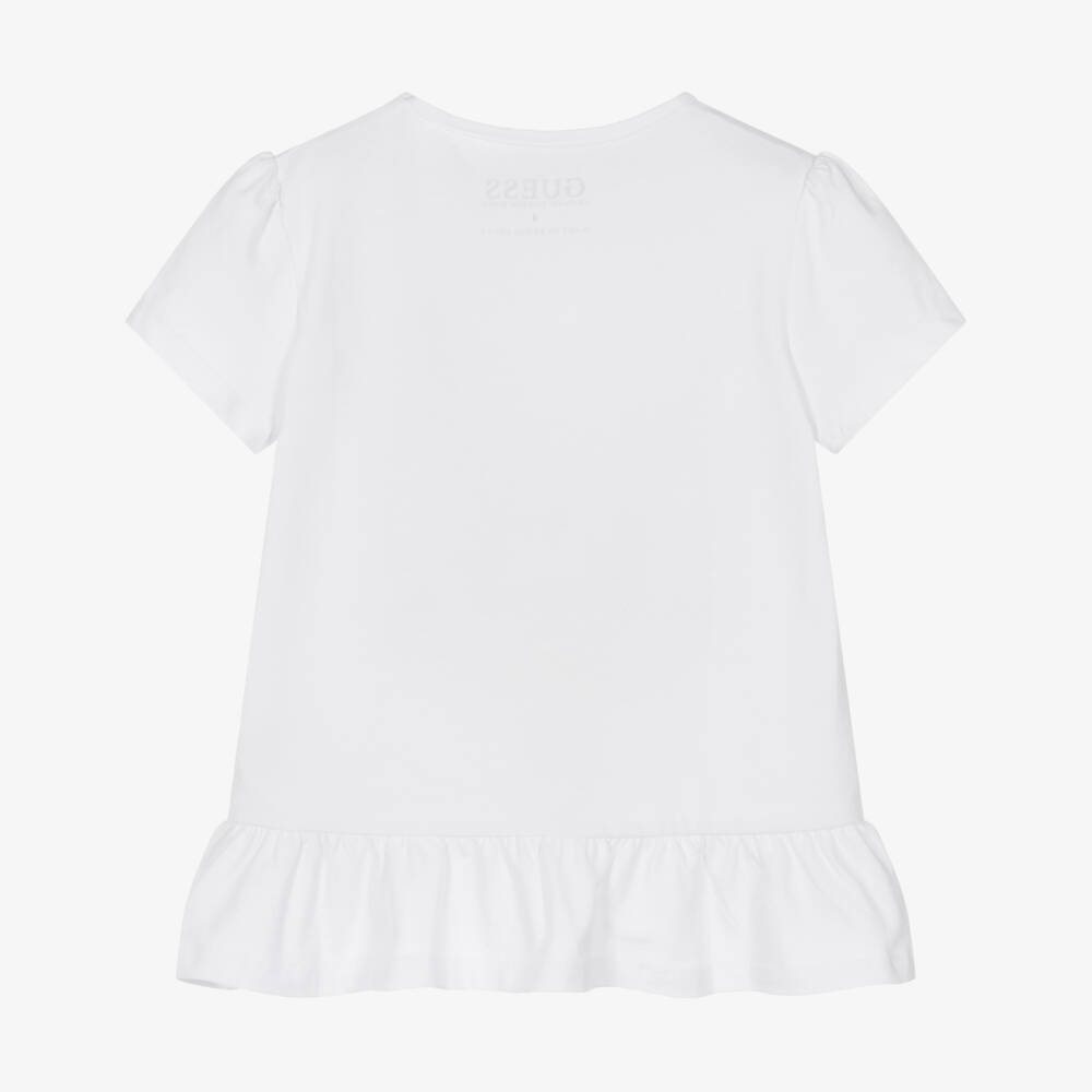 Guess-Girls Floral Emblem Cotton Tee | Childrensalon Outlet